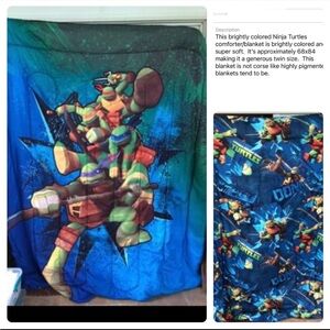 Teenage Mutant Ninja Turtles TNMT Comforter Style Plush Blanket 68x84